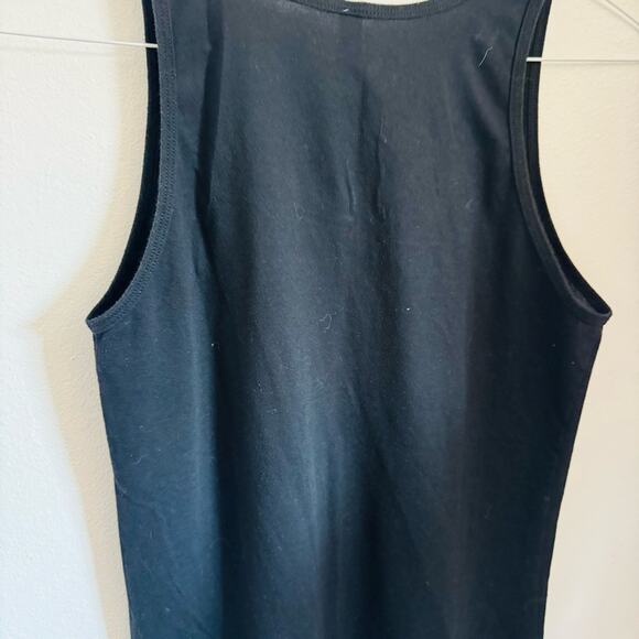 AMERICAN APPAREL Black Crew Neck Basic Unisex Muscle Tank Top Sleeveless Shirt M - Picture 7 of 10